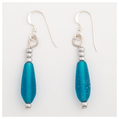 Simple Sea Glass Earrings