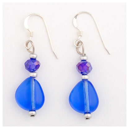 Teardrop Glass Bead Earrings