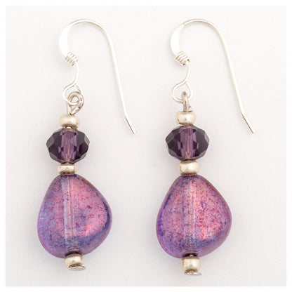 Teardrop Glass Bead Earrings