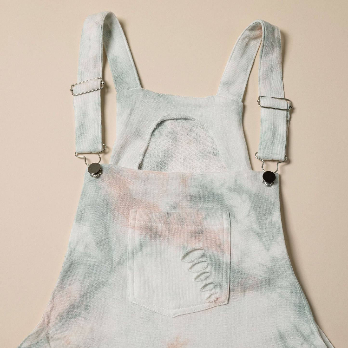 Pink Cloud Tie-Dye Overalls