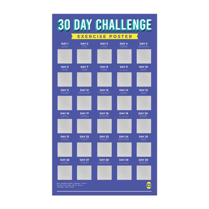 Thirty Day Challenge Scratch Poster