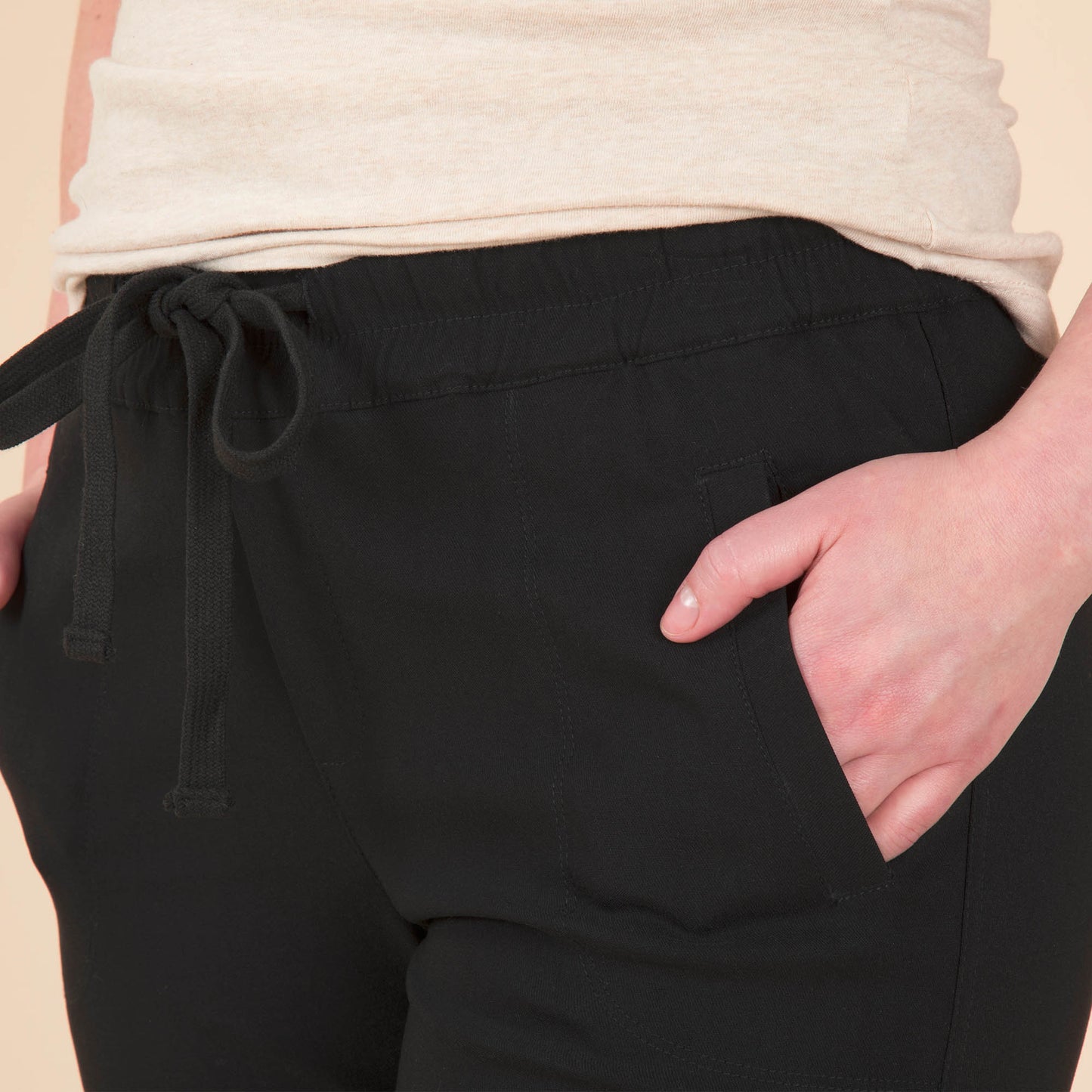 Slim Fit Active Pants with Drawstring Waist