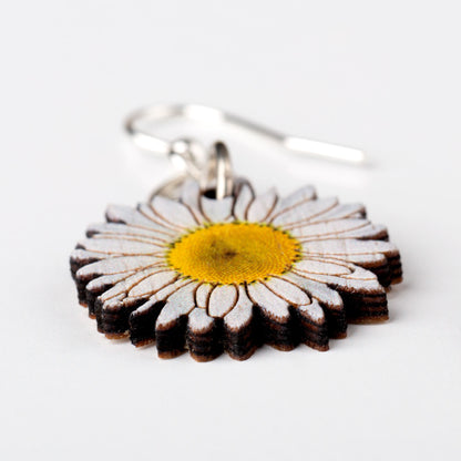 Daisy Blossom Wooden Earrings