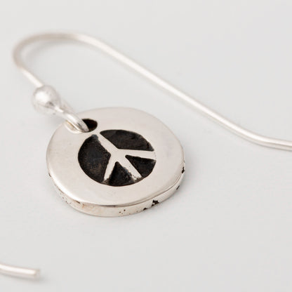 Peace Sign Sterling Earrings