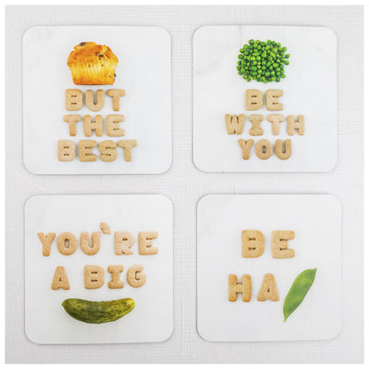 Food Pun Cardboard Coasters - Set of 20