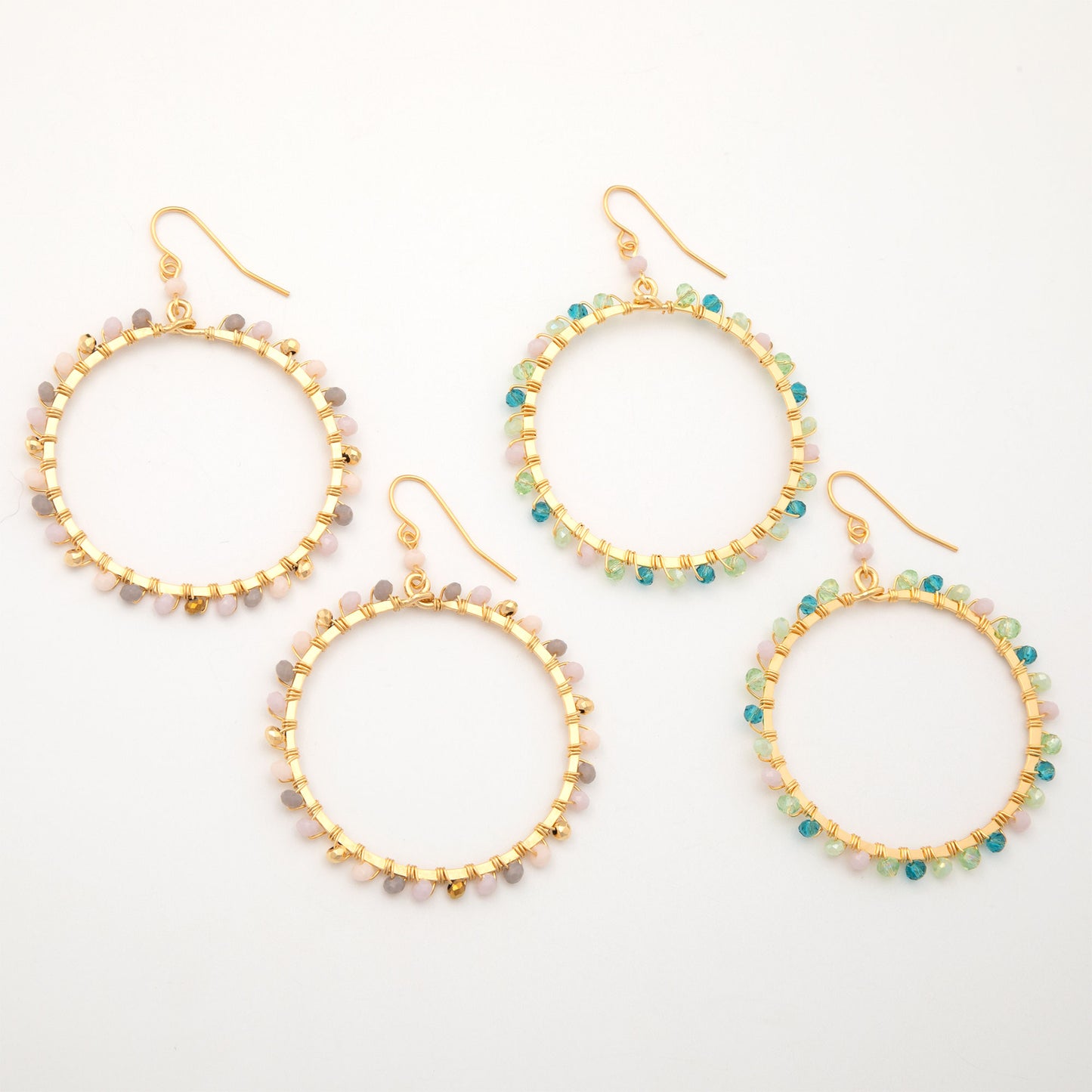 Gold-Plated Bohemian Crystal Earrings