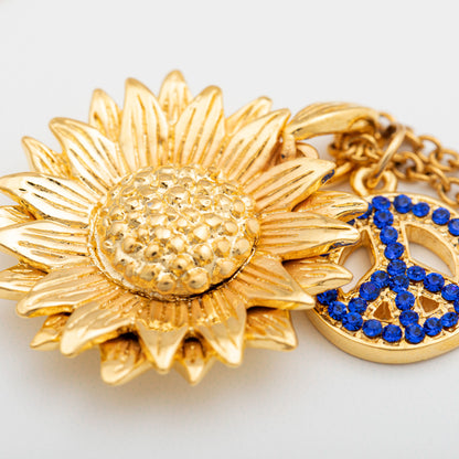 Peace For Ukraine Gold Plated Necklace