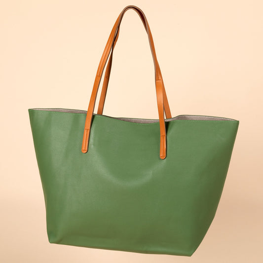 Vegan Leather Tote Bag