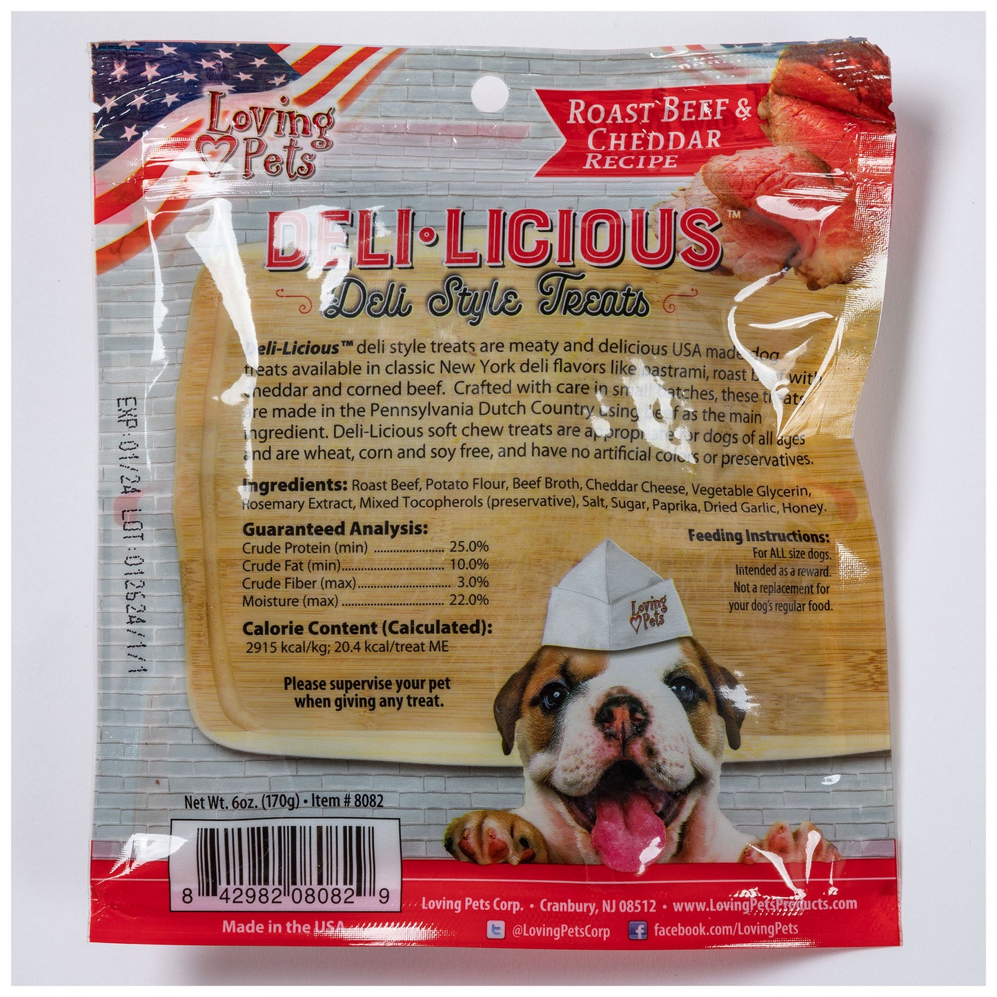 Loving Pets&reg; Deli-Licious Roast Beef & Cheddar Recipe Dog Treats