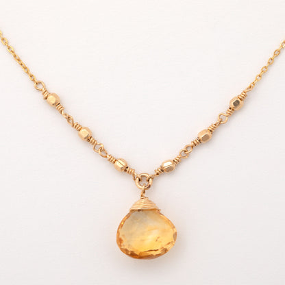 Gold Filled Necklace with Gemstone