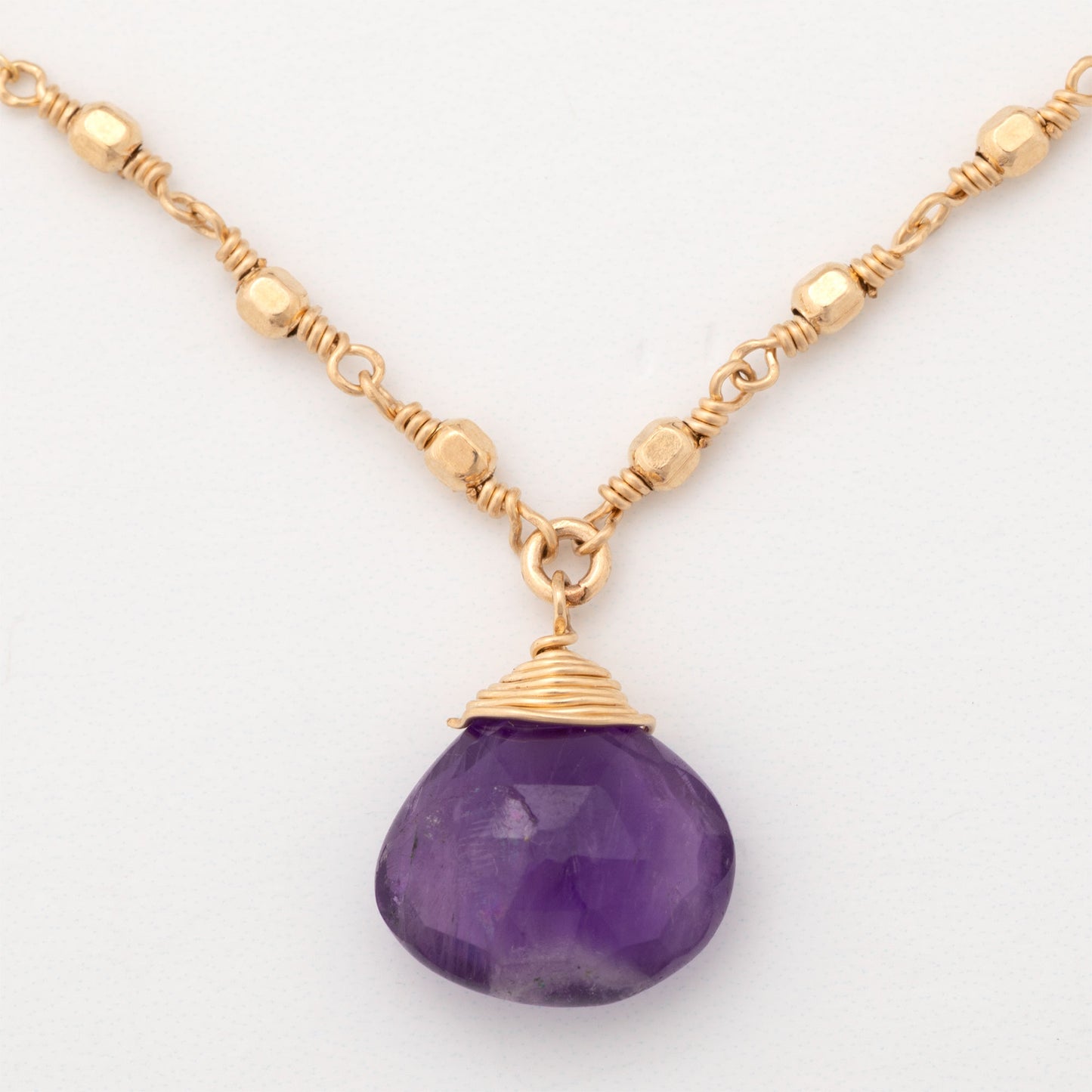 Gold Filled Necklace with Gemstone