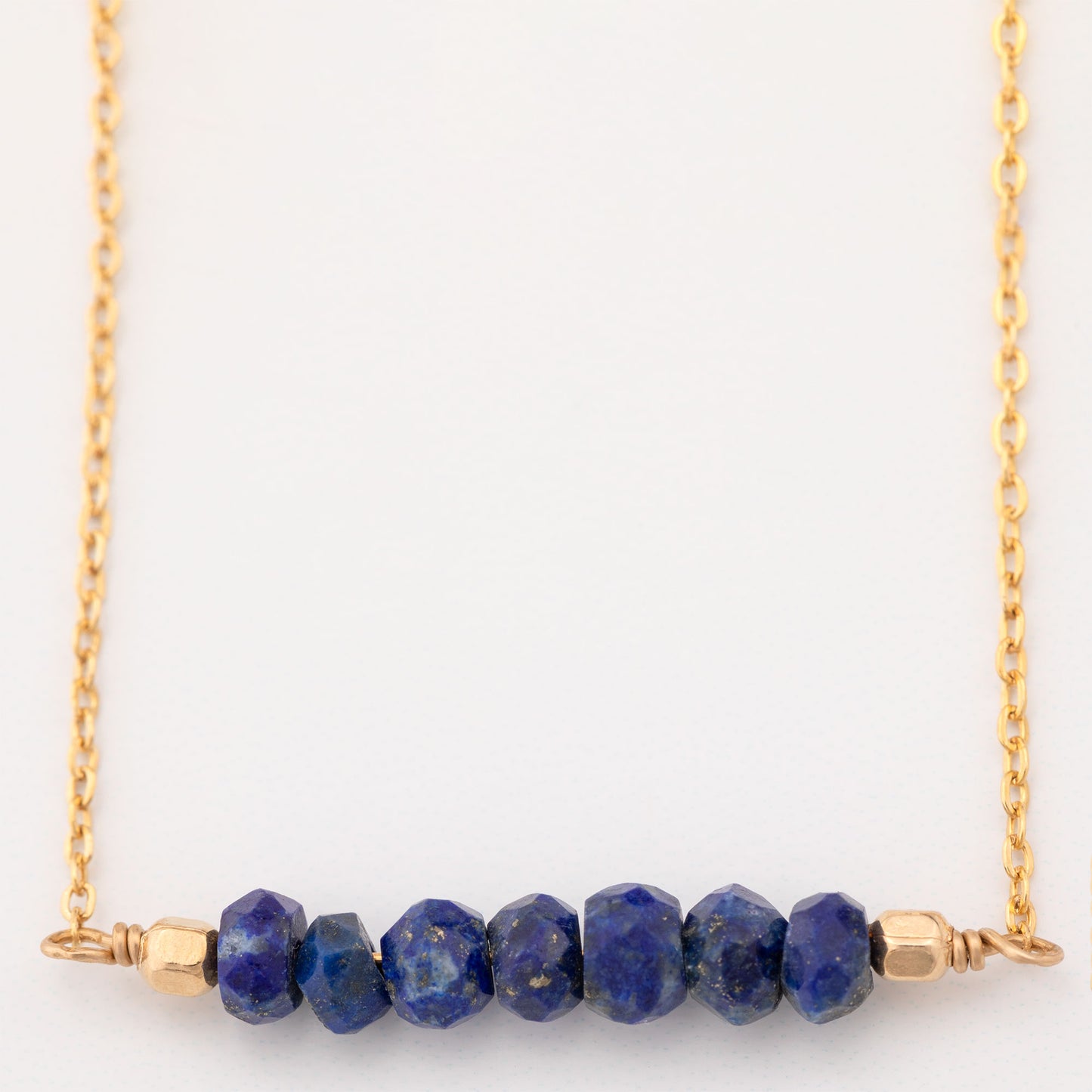 Gemstone Bar Gold Filled Necklace