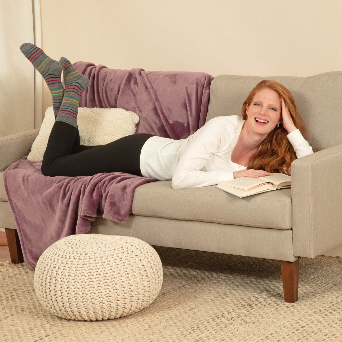 Multicolor Stripes Alpaca Socks