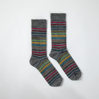 Multicolor Stripes Alpaca Socks