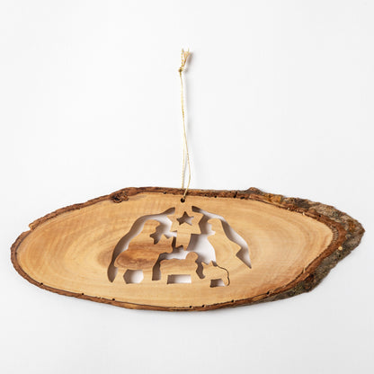 Olive Wood Bark Ornament