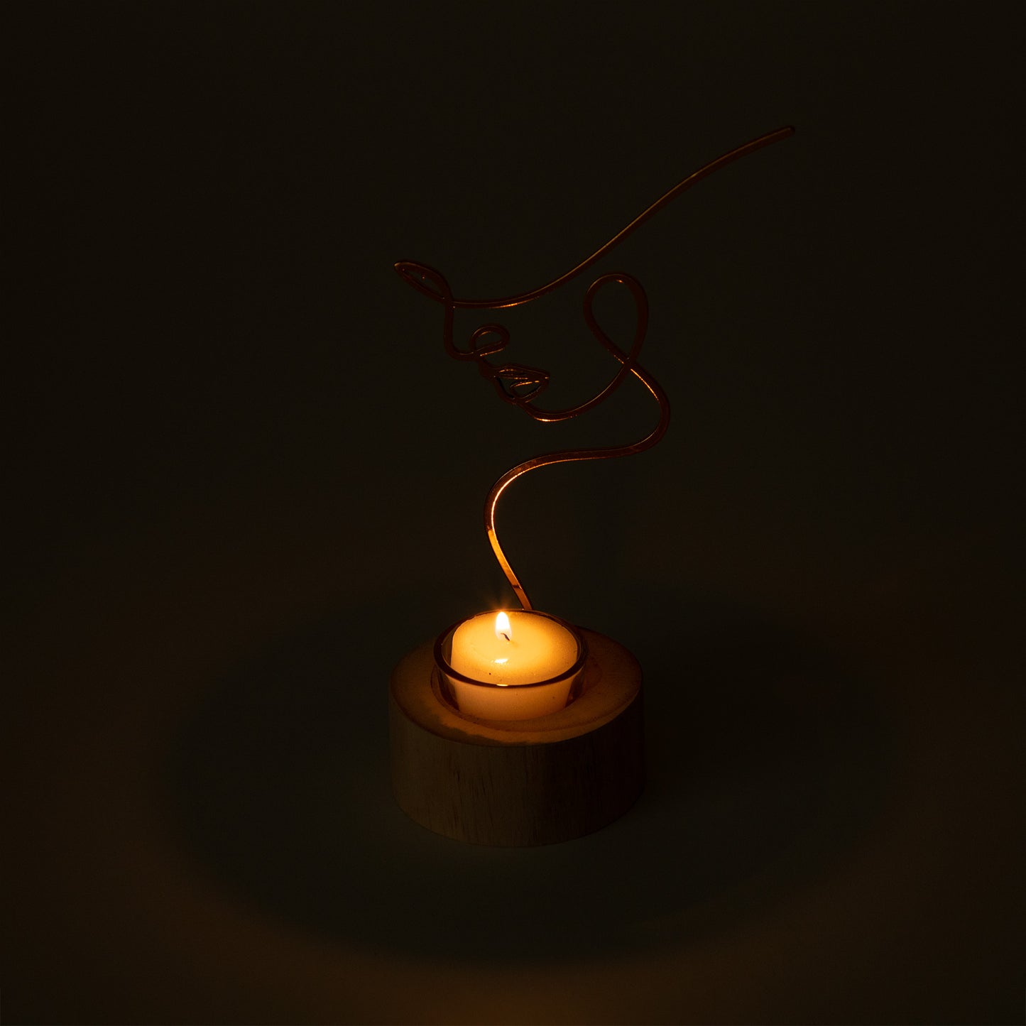 Silhouette Of Beauty Tealight Candle Holder