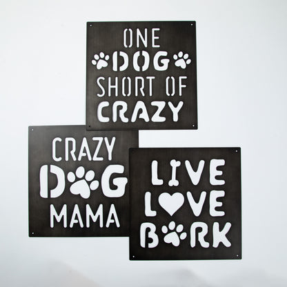 Laser Cut Dog Lover Outdoor Wall Decor