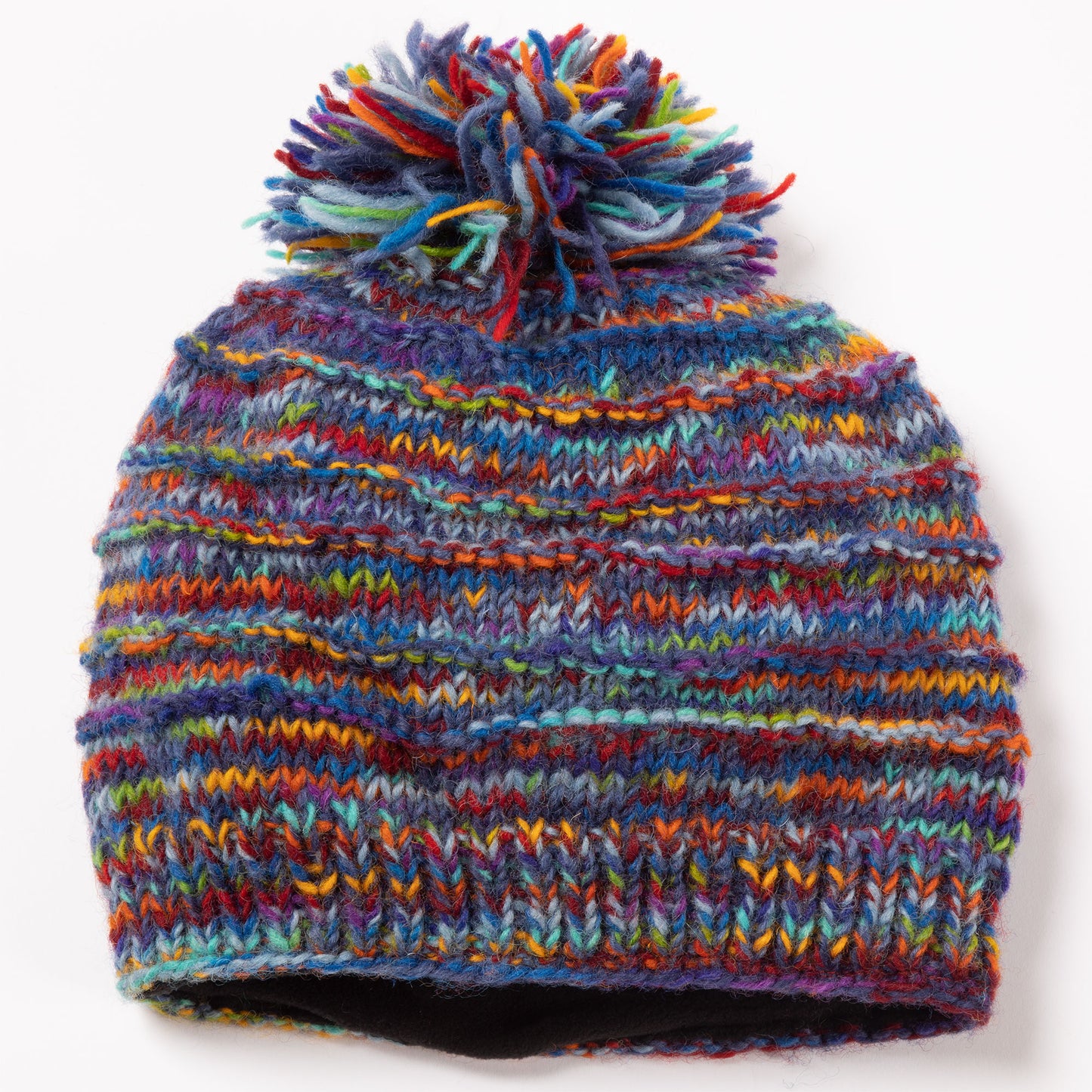 Space-Dye Hand Knit Wool Hat