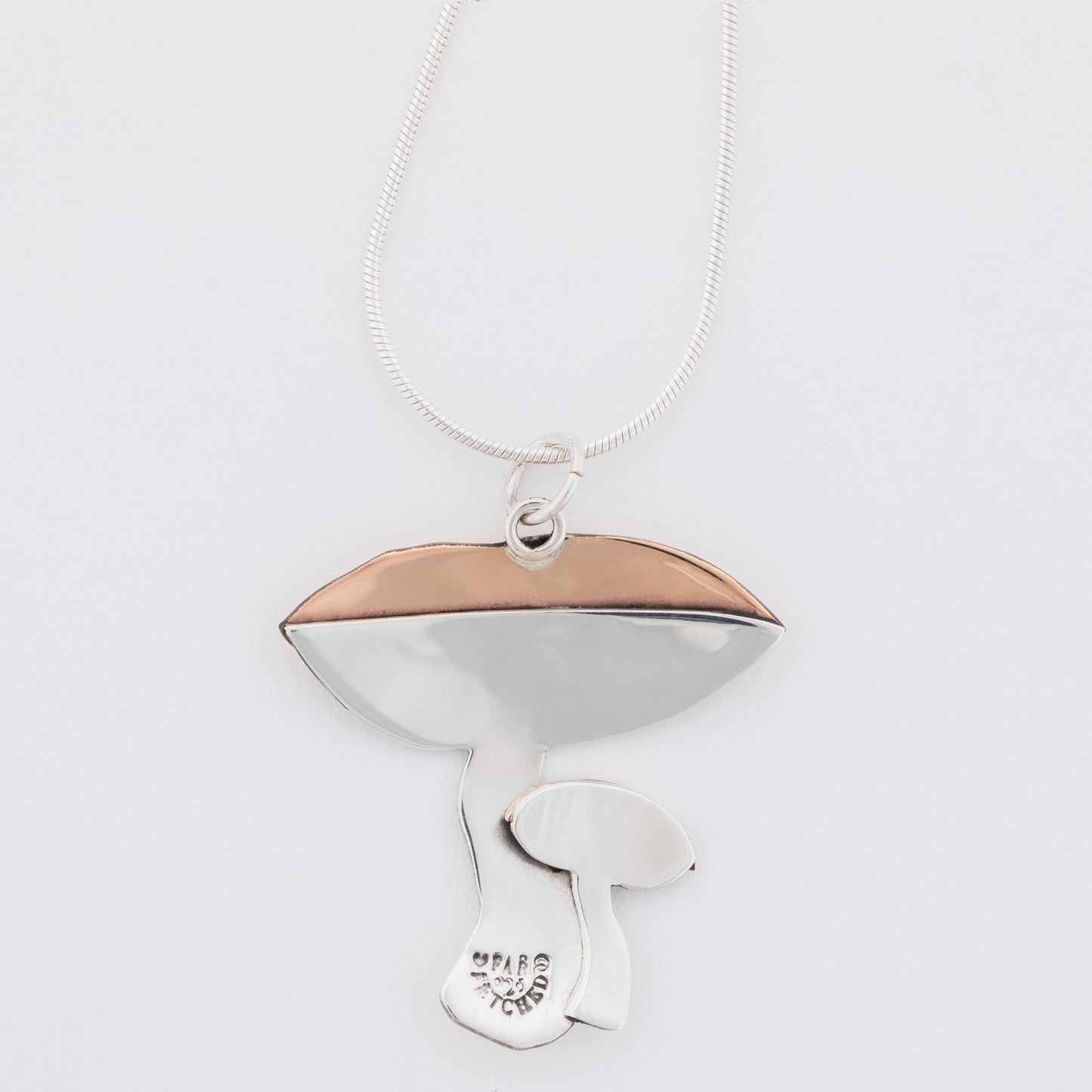 Mushroom Sterling & Copper Necklace