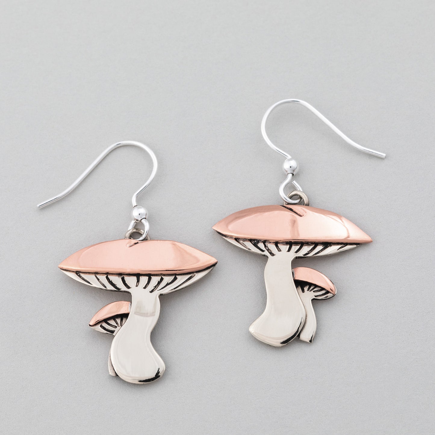 Mushrooms Mixed Metal Earrings