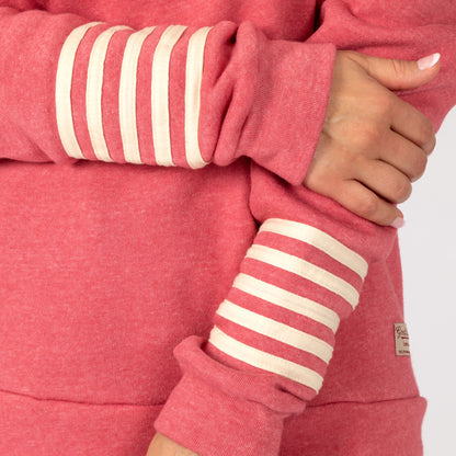 Paw Vibes Stripe Crew Neck Sweatshirt