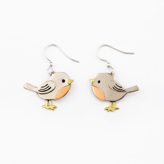 Little Bird Mixed Metal Earrings