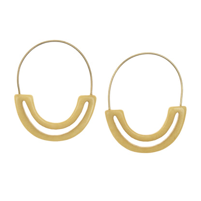 Ariana Carved Hoop Earrings