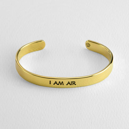 I Am Air 6.5mm Astrology Cuff Bracelet