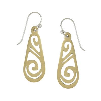 Water Brass Wire Earring