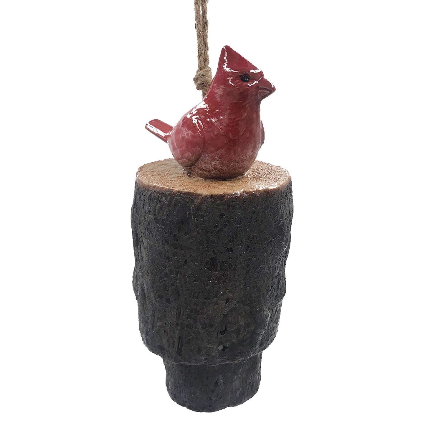 Cardinal on Tree Stump Wind Chime