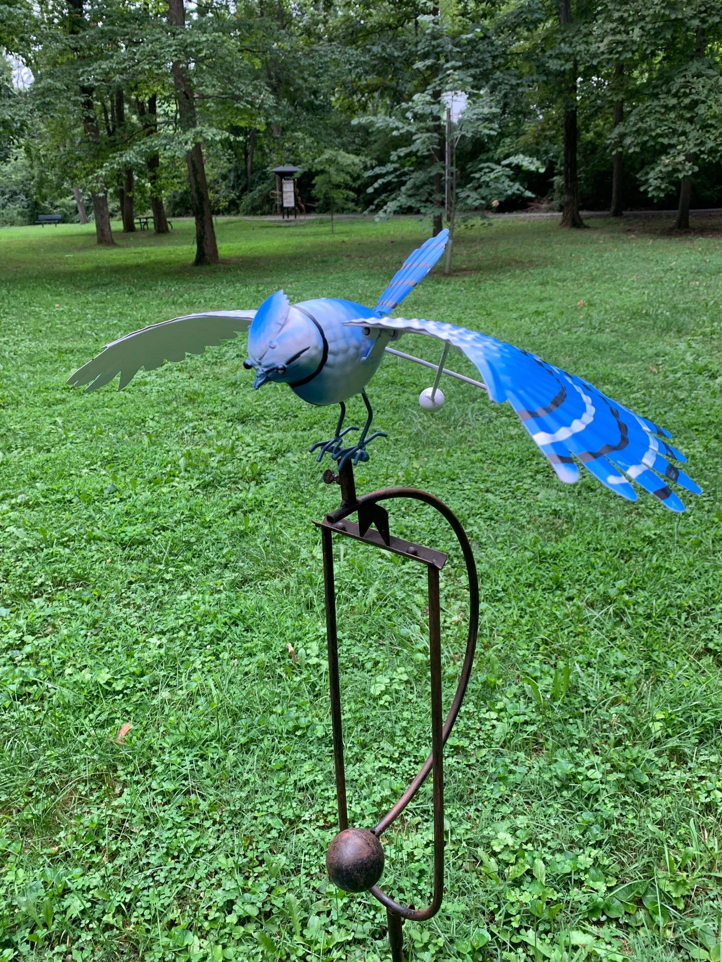 Metal Blue Jay Rocker Stake