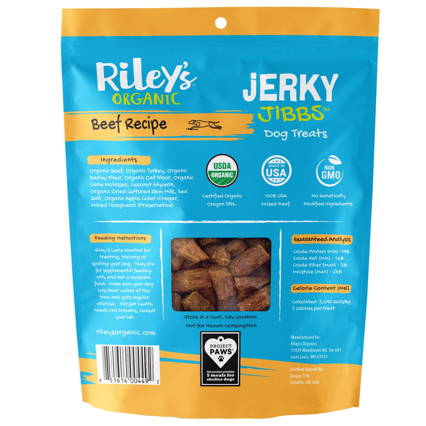 Organic Beef Jerky Jibbs (5oz)