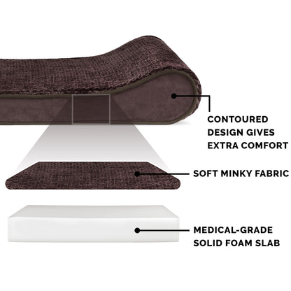 Minky Plush & Velvet Luxe Lounger Pet Bed
