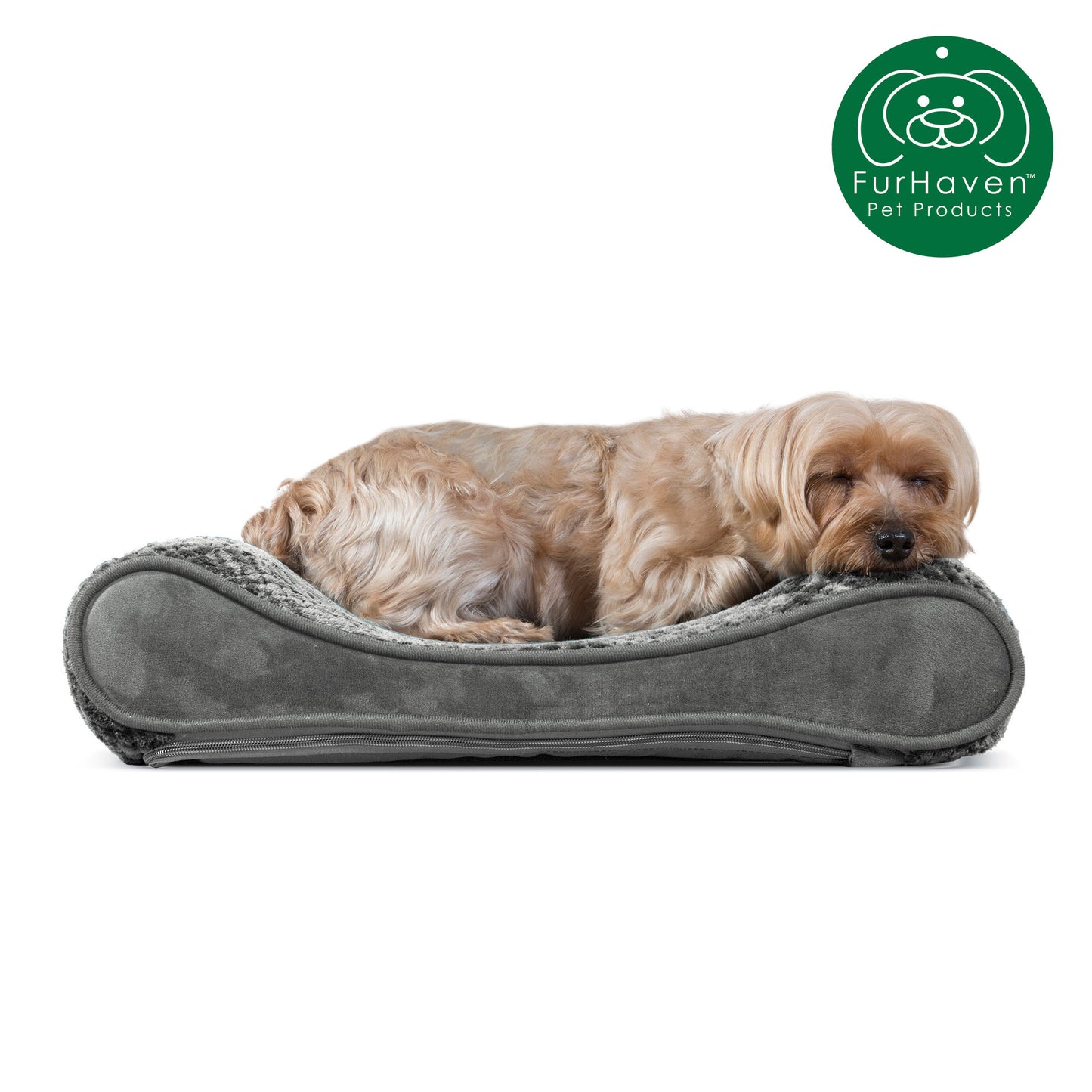 Minky Plush & Velvet Luxe Lounger Pet Bed