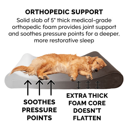 FurHaven Orthopedic Microvelvet Luxe Lounger Pet Bed