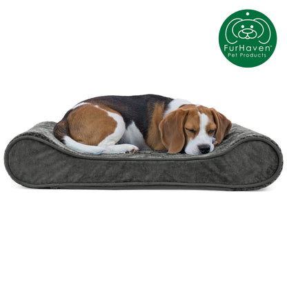 Minky Plush & Velvet Luxe Lounger Pet Bed