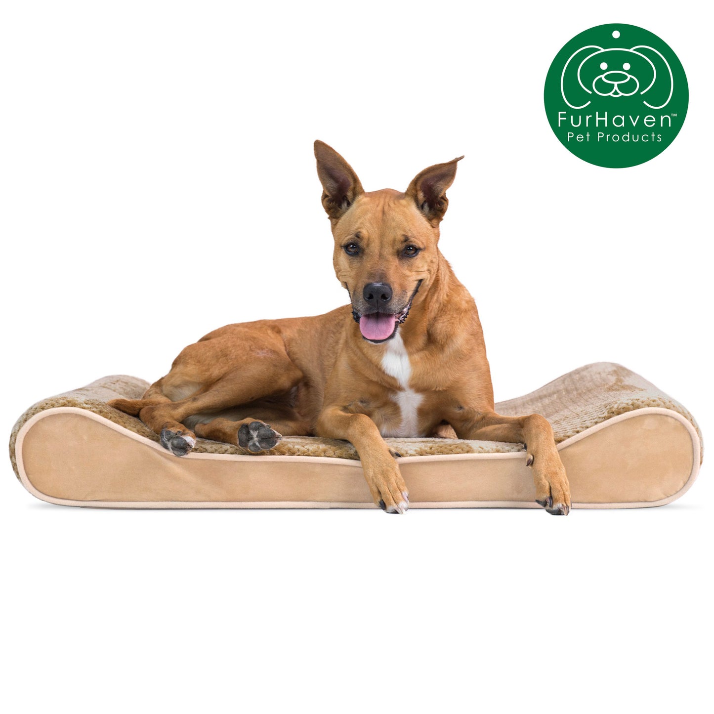 Minky Plush & Velvet Luxe Lounger Pet Bed
