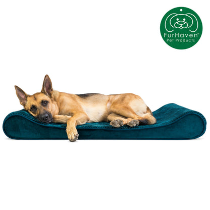 Minky Plush & Velvet Luxe Lounger Pet Bed