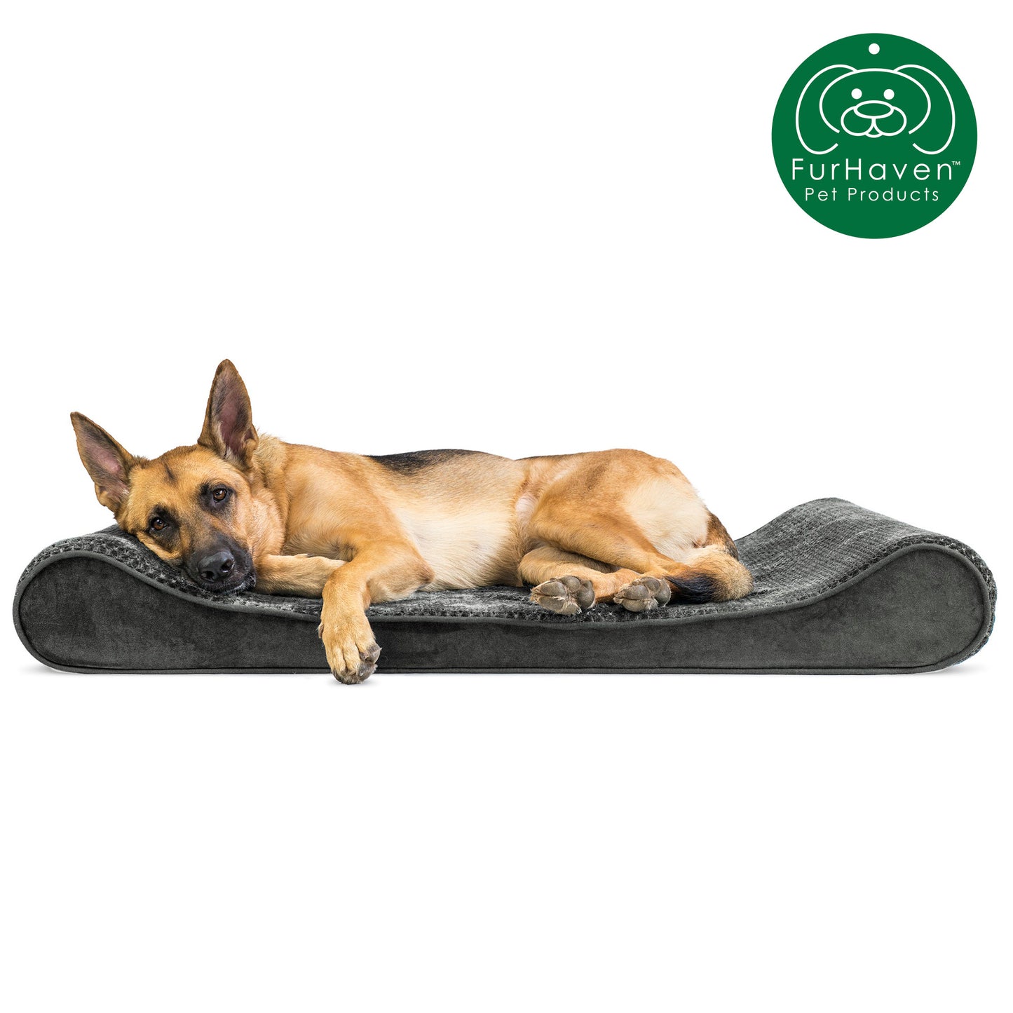 Minky Plush & Velvet Luxe Lounger Pet Bed