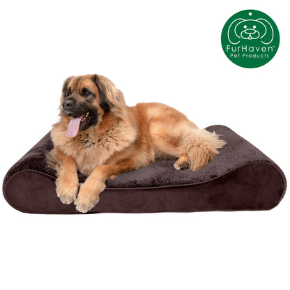 Minky Plush & Velvet Luxe Lounger Pet Bed