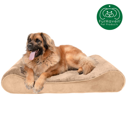 Minky Plush & Velvet Luxe Lounger Pet Bed