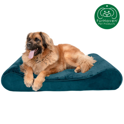 Minky Plush & Velvet Luxe Lounger Pet Bed