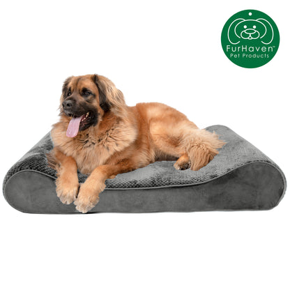 Minky Plush & Velvet Luxe Lounger Pet Bed