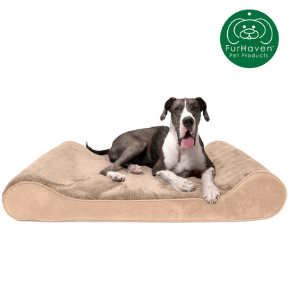 Minky Plush & Velvet Luxe Lounger Pet Bed