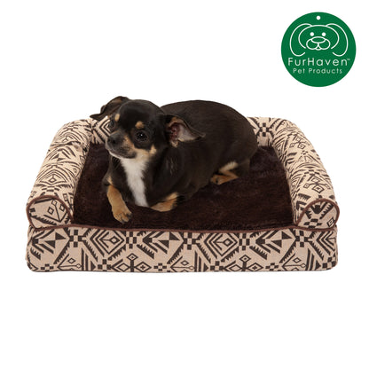 Southwest Kilim Plush Sofa-Style Pet Bed