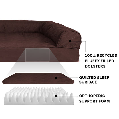 Convolute Quilted Sofa-Style Couch Pet Bed