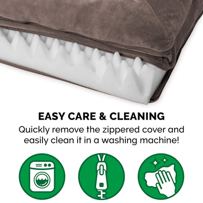 Faux Fur & Velvet Sofa-Style Couch Pet Bed