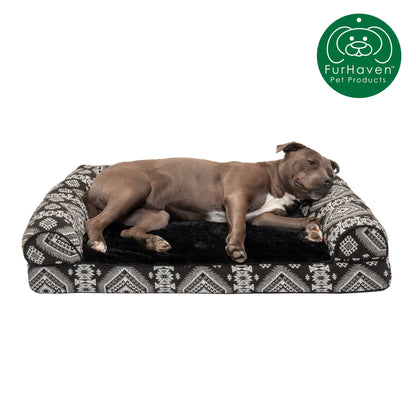 Southwest Kilim Plush Sofa-Style Pet Bed