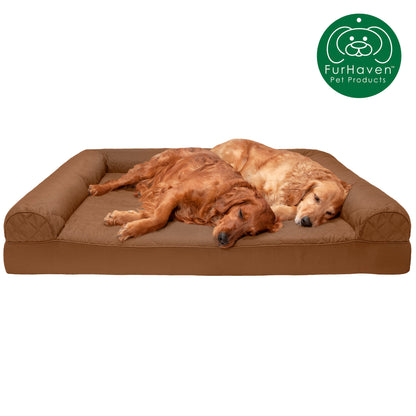 Convolute Quilted Sofa-Style Couch Pet Bed