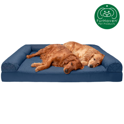 Convolute Quilted Sofa-Style Couch Pet Bed
